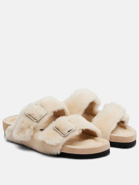 Arizona shearling slides