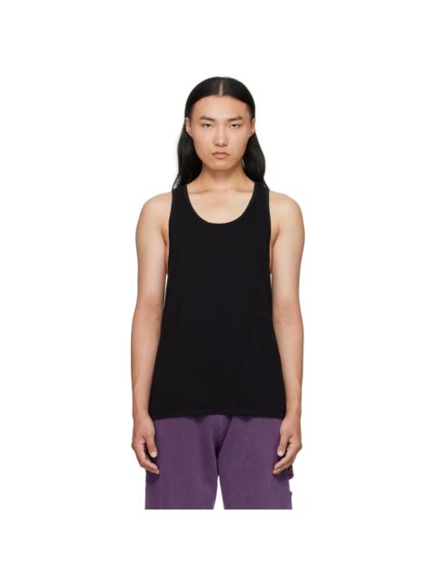 Black Cotton Tank Top