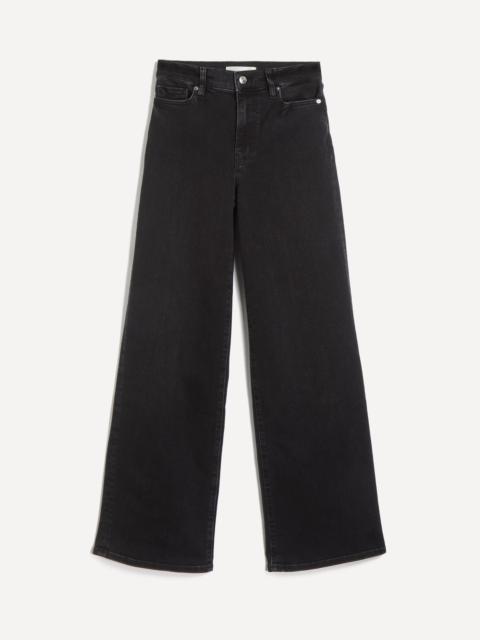Le Slim Palazzo Jeans in Meteor