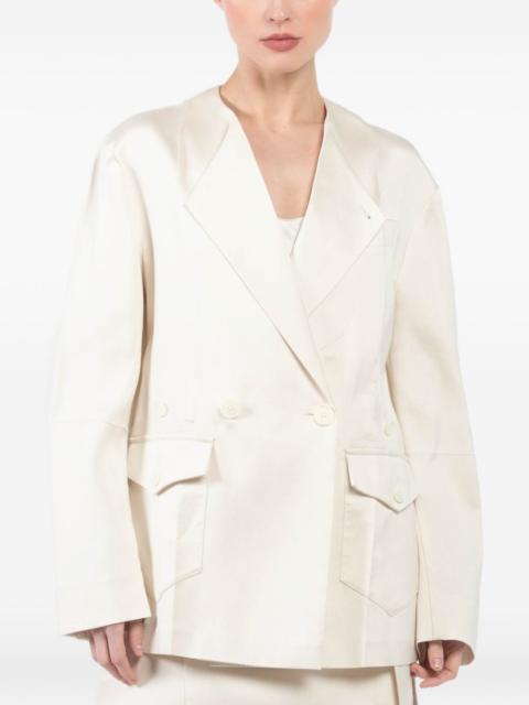 Origami double-breasted belted blazer