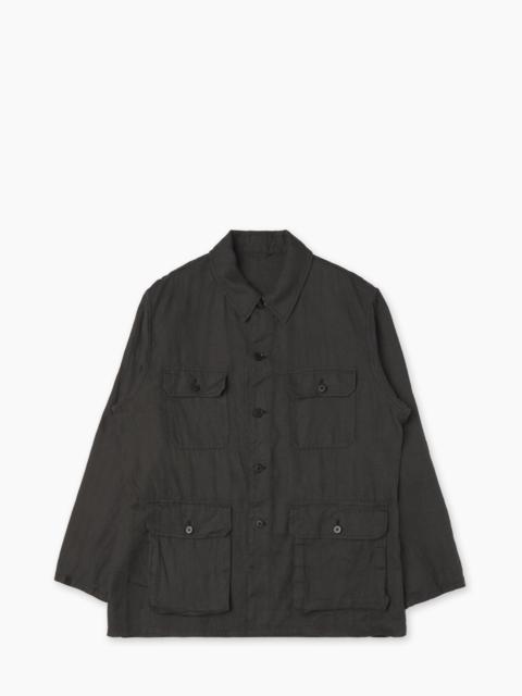 KAPTAIN SUNSHINE SAFARI SHIRT JACKET INK BLACK