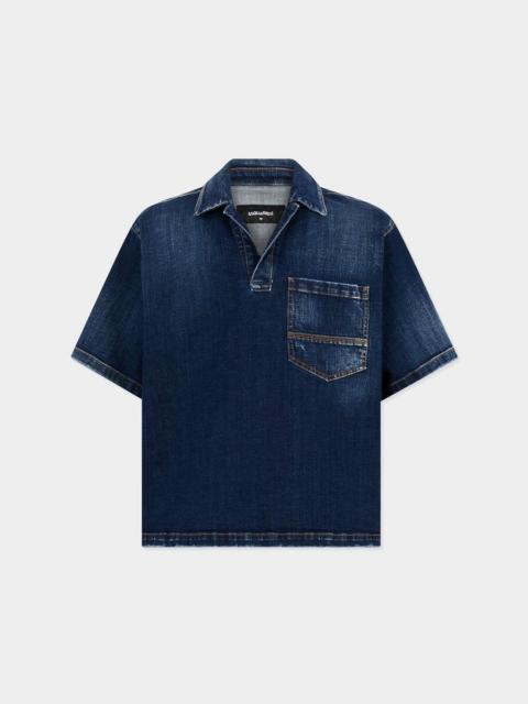 DARK WASH SHORT SLEEVES SHIRT