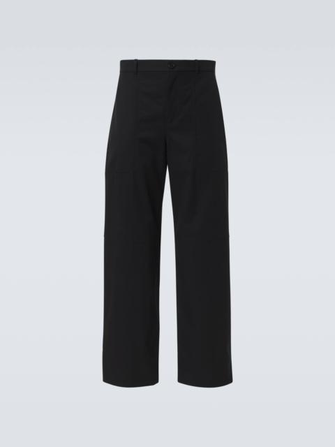Cotton and silk cargo pants