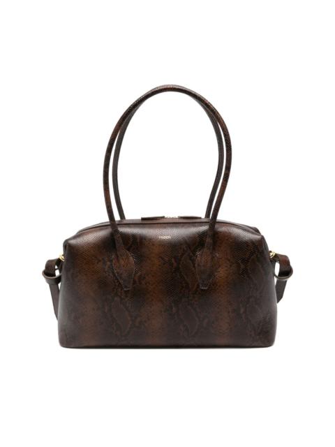 Brioche leather shoulder bag