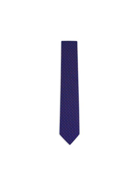 patterned silk tie