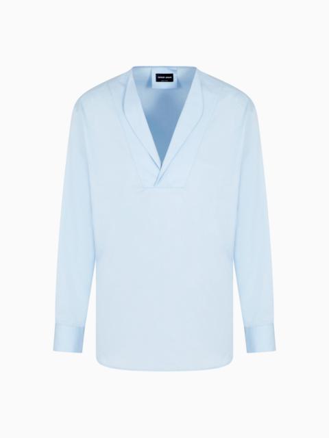 LUXURY COTTON TWILL POLO SHIRT