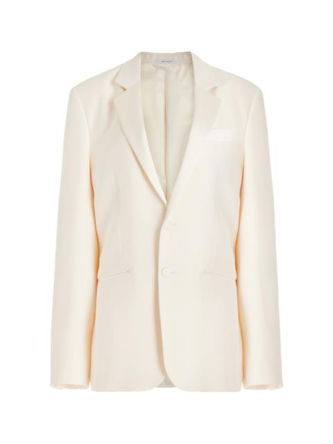 Nicolson Jacket in Ivory Silk Wool Cady