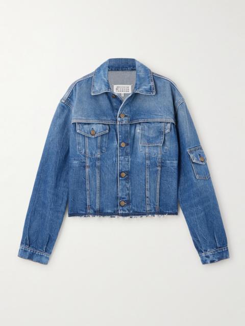 Sports Frayed Denim Jacket