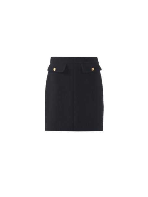 KNEE-LENGTH SKIRT IN WOOL BOUCLETTE