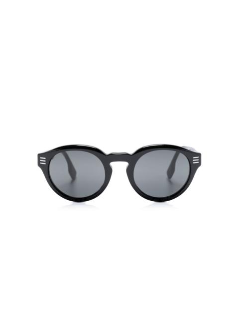 round-frame stud-detailed sunglasses