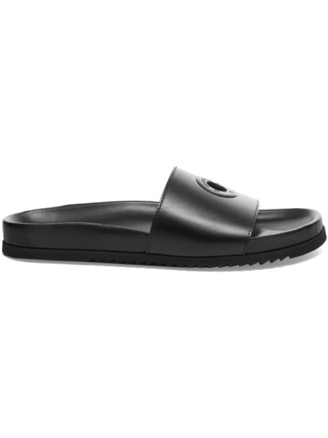 Burberry x Pop Trading Company Melroy Leather Slide Black