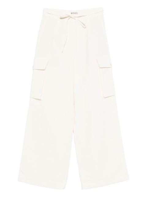 drawstring-waist cargo trousers