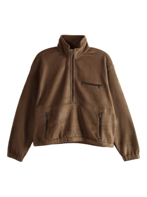 half-zip fleece sweatshirt