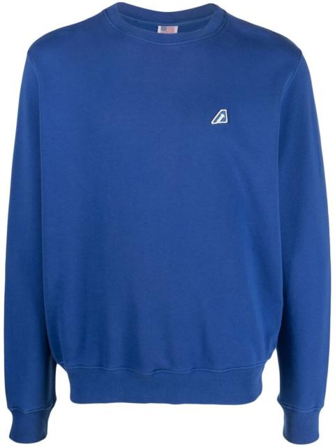 Tennis logo-patch cotton sweatshirt