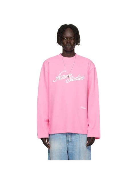 Pink Logo Relaxed Fit T-shirt