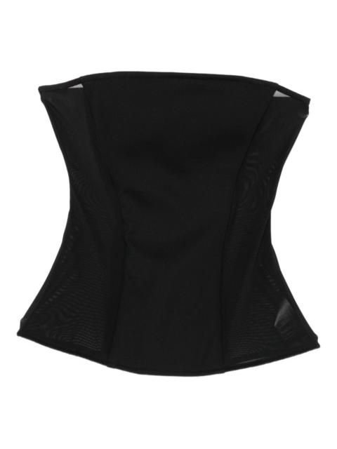 strapless mesh corset