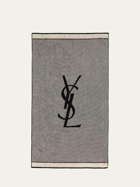 Cassandre Striped Cotton Beach Towel