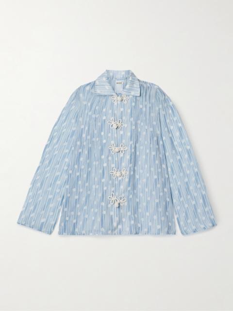 Meridian Printed Silk-georgette Blouse