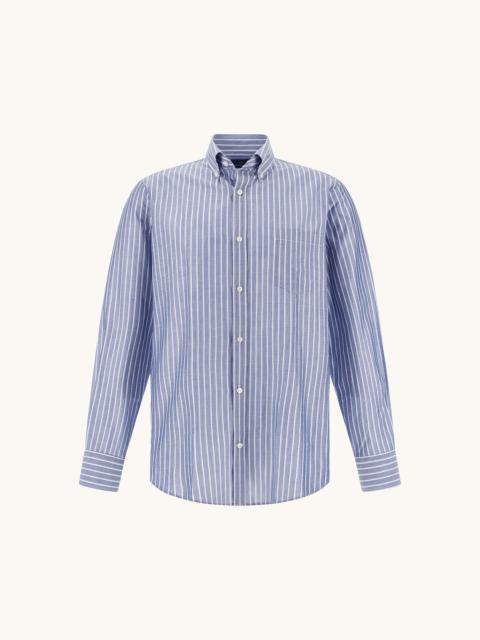 SUMMER BREEZE COTTON SHIRT WITH STRIPED PATTERN