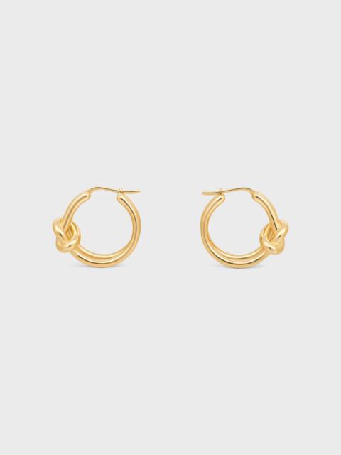 Knot Double Hoops in Brass with Gold Finish