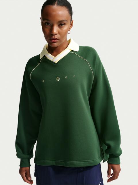 Nike Sportswear Phoenix Fleece Women's Oversized Graphic Polo Top