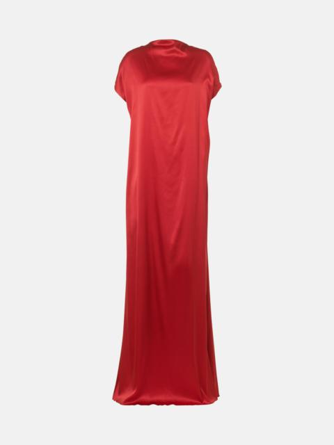 Silk-blend satin gown