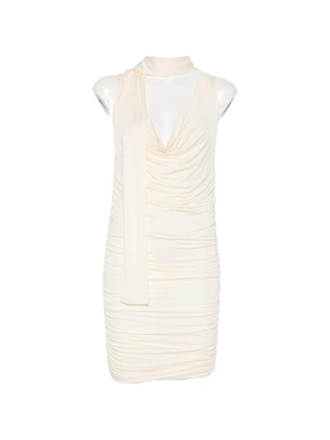 Aya Muse Draped-meckline Midi Dress