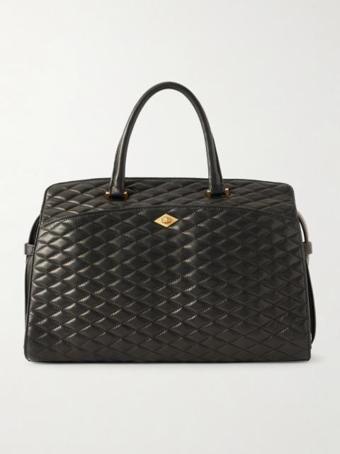 Private Eye Quilted Leather Tote