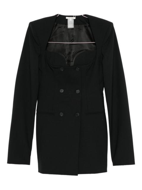 double-breasted mini dress