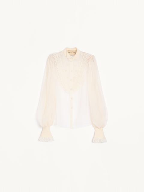 EMBROIDERED ORGANZA SHIRT