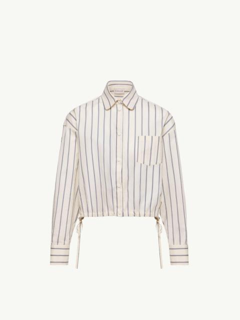 Striped Cotton & Silk Long Sleeve Shirt