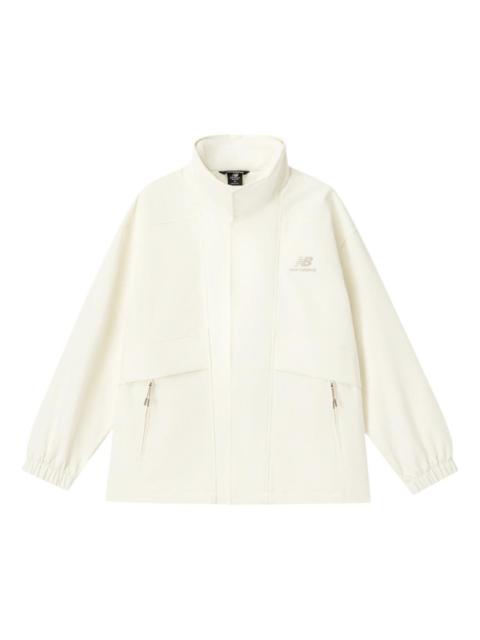New Balance Logo Print Sport Jacket 'White' AMJ31305-CLC