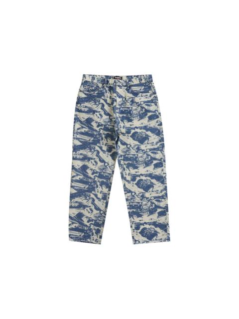 Supreme Hysteric Glamour Cars Baggy Jean Teal