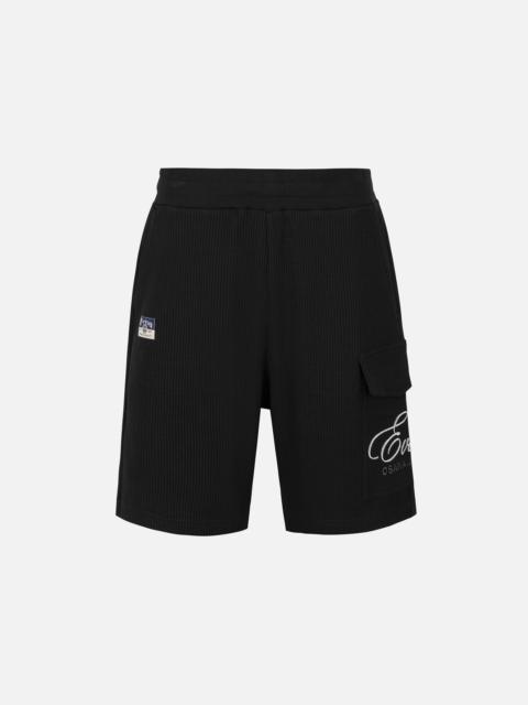 Seagull and Logo Embroidery Fashion Fit Waffle Sweatshorts
