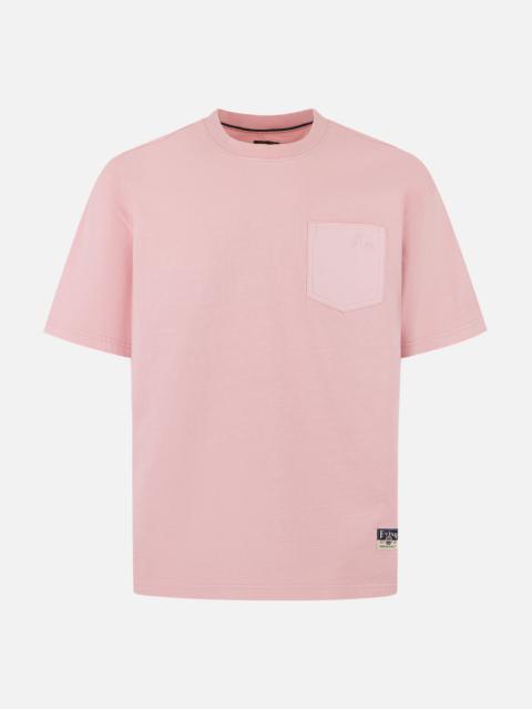 Seagull Embroidery Stitching Pocket Relax Fit T-Shirt