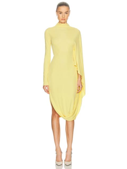Crepe Jersey Cape Dress
