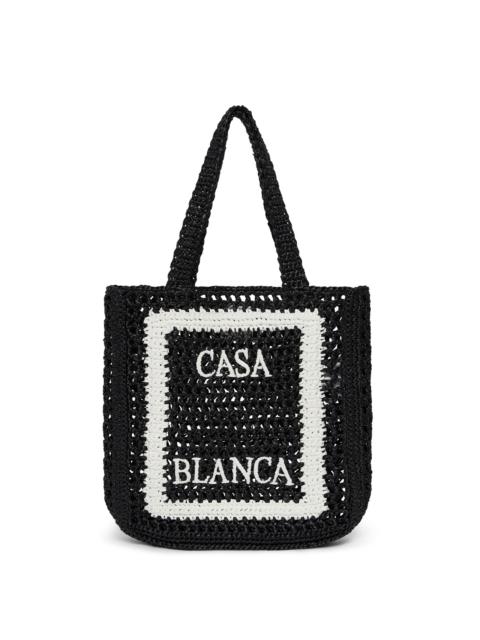 Black Raffia Tote