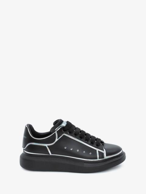 Oversized Sneaker in Black/silver