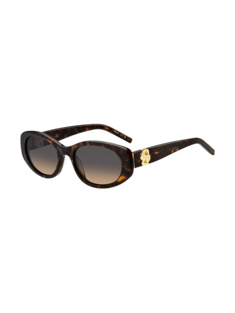 TORTOISESHELL-ACETATE SUNGLASSES WITH DOUBLE B MONOGRAM
