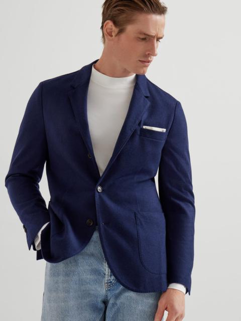 Cashmere jersey blazer with patch pockets