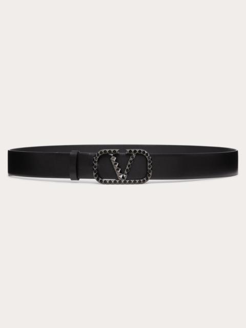 VLOGO SIGNATURE BELT IN GRAINY CALFSKIN 35 MM