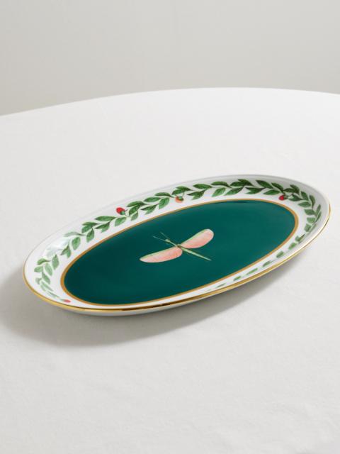 Gold-plated Porcelain Platter