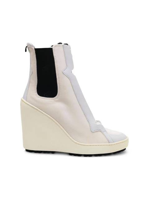 lace-up wedge ankle boots