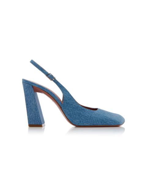 Charlotte Slingback Denim Pumps blue