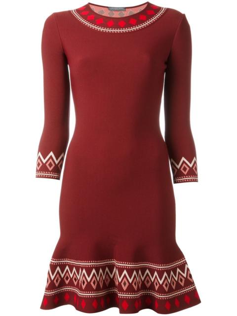 patterned A-line dress