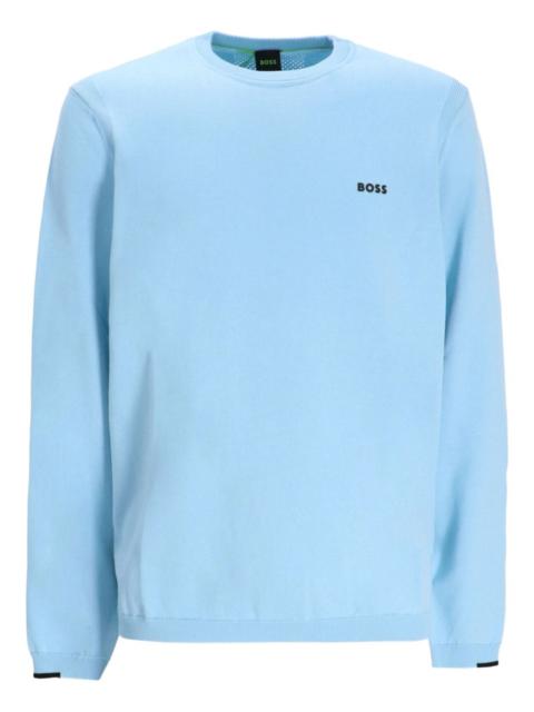 logo-embroidered cotton sweater