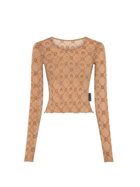 Recycled Mesh Flock Second Skin Cropped Top