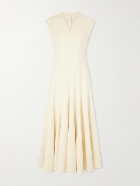 Paneled Stretch-wool Midi Dress