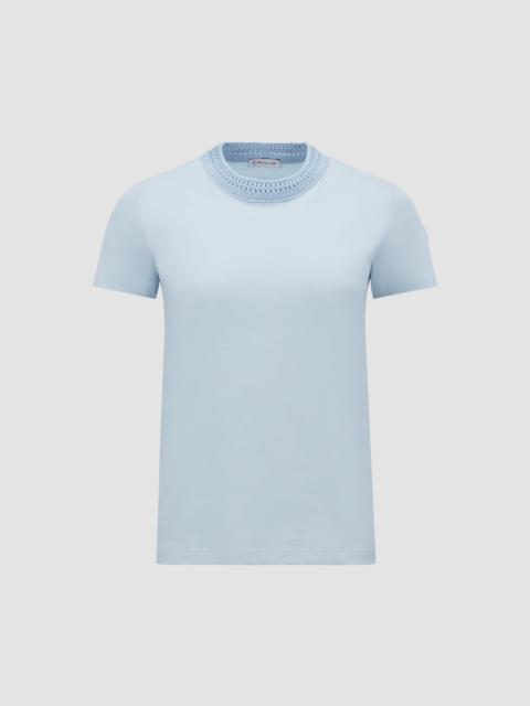 Crochet Accent Cotton T-Shirt
