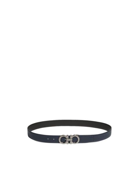 gancini-buckle leather belt